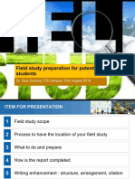 Preparation For Field Trip - Study PDF