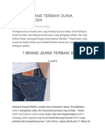 7 Brand Jeans Terbaik Dunia Dan