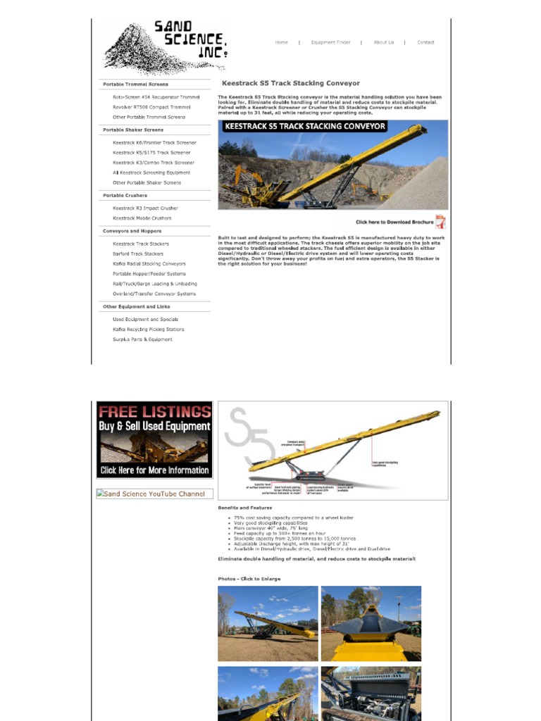 Keestrack S5 Track Stacking Conveyor PDF | PDF