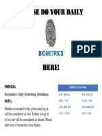 Biometrics Instruction