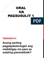 Oral Pagsusulit 1