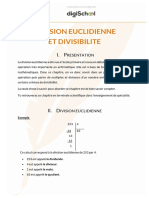 Division Euclidienne Et Divisibilite Maths 3eme