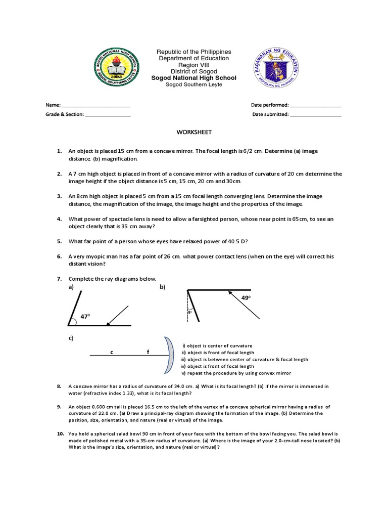 long quiz worksheet FINALS