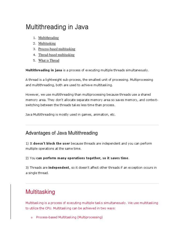 Multithreading in Java PDF