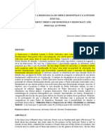 Reflexões Sobre A Democracia de Ober e Rosenfeld e o Ativismo Judicial