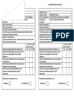 Demonstration Checklist