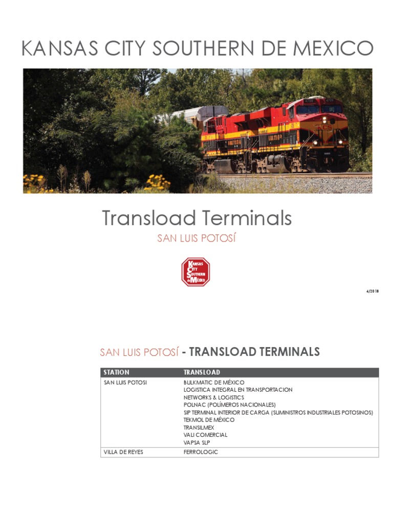 San Luis Potosí Transload Terminals | PDF
