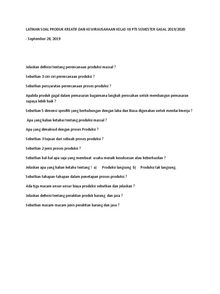 Latihan Soal Pr Wps Office