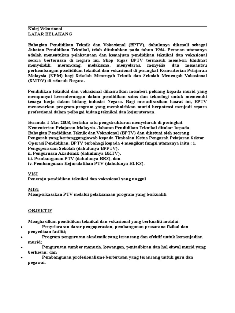 Pendkn Vokasional Dan Teknik Pdf