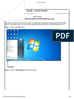 Excel Quick Guide