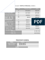 El Presupuesto General de Proyecto