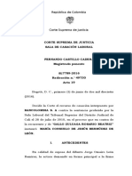 Corte Suprema de Justicia Colombia fallo casoación laboral