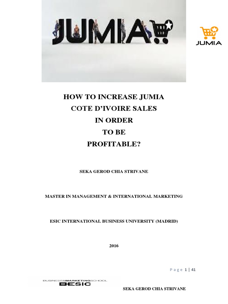 Jumia Marketing Plan For Ivory Coast PDF