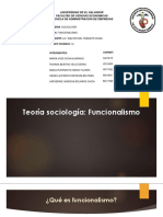 Teoria Sociologica - Funcionalismo