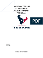 Houston Texans Strength and Conditioning Program Nutrition Guide