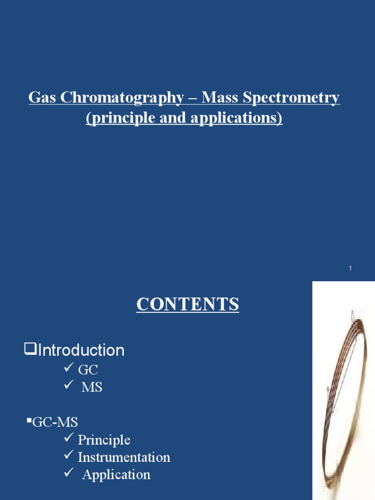 Gas Chromatography Mass Spectrometry Principle – NSWI