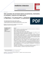 Valor Pronostico de Biomarcadores en Sepsis PDF