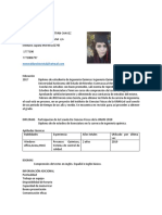 Ingeniería Química CV Esmeralda Beltrán