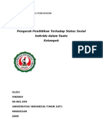 Pengaruh Pendidikan Terhadap Status Sosial Individu Dalam Suatu