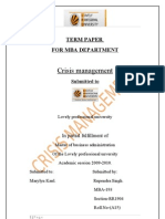 Ankur-Mpob Term Paper2003