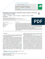 Development of Low Pressure Cold Sprayed Copper Coatings On Carbon Fiber