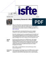 Secretary General's Message: Isfte 2011