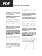 Exercícios áreas de geometria plana