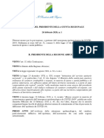 Regione Abruzzo Ordinanza Covid-19 n. 1 Del 26-2-2020