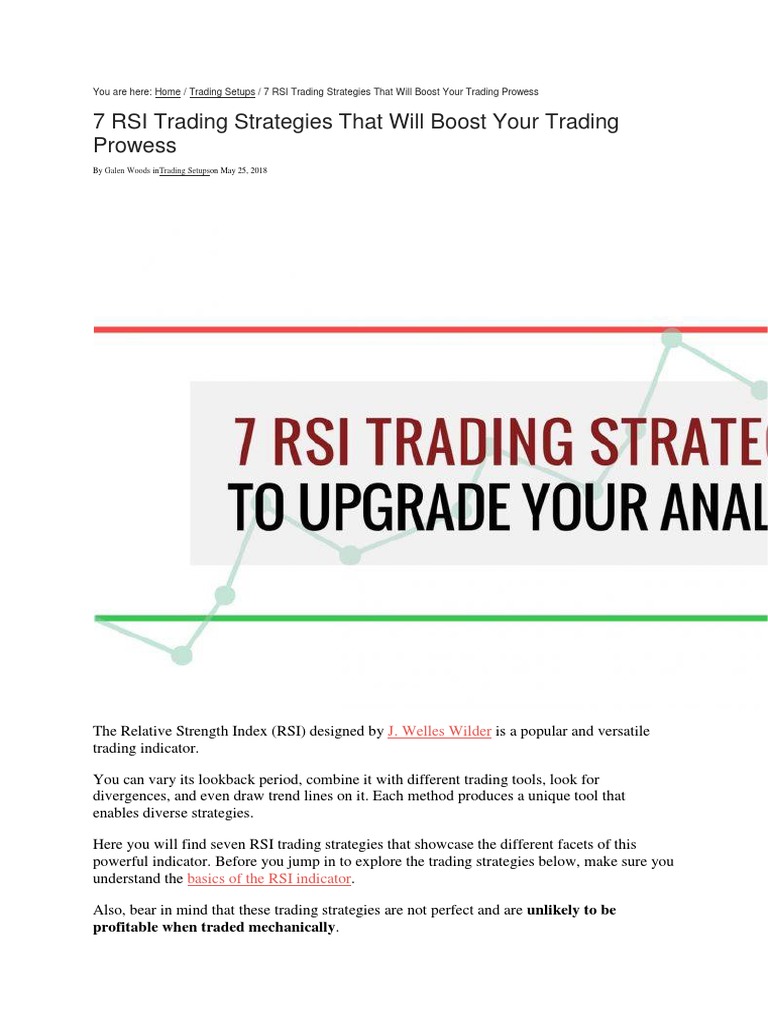 7 Effective RSI Trading Strategies | PDF