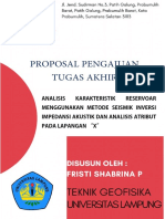 Proposal Pengajuan Tugas Akhir - Fristi Shabrina P - Universitas Lampung - Teknik Geofisika PDF