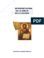 La Interpretación de La Biblia en La Iglesia - Comisión Biblica Internacional