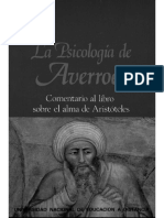 Averroes - La Psicologia de Averroes - Comentario Al Libro Sobre El Alma de Aristoteles