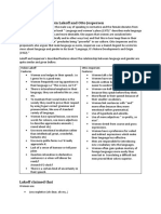 Lakoff's Deficit Model of Language | PDF