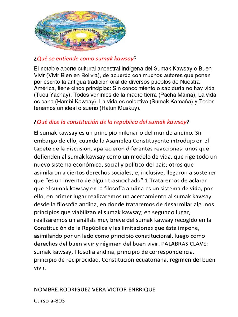 Qué Se Entiende Como Sumak Kawsay PDF