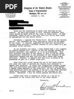 Bernie Sanders 1991 Letter