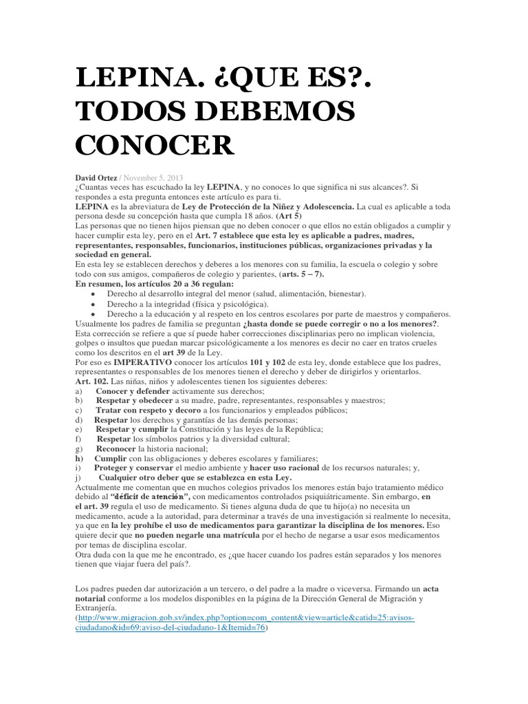 LEPINA | PDF | Derecho