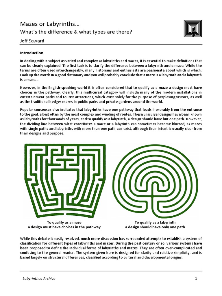 Labyrinth Typology | PDF | Maze | Labyrinth