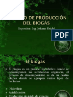 Proceso de producción del biogás