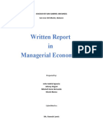 Managerial Economics Report