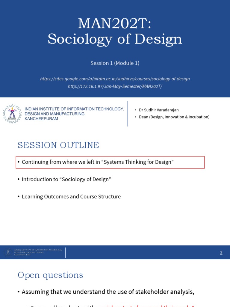 Sociology of Design Overview | PDF | Sociology | Systems Theory