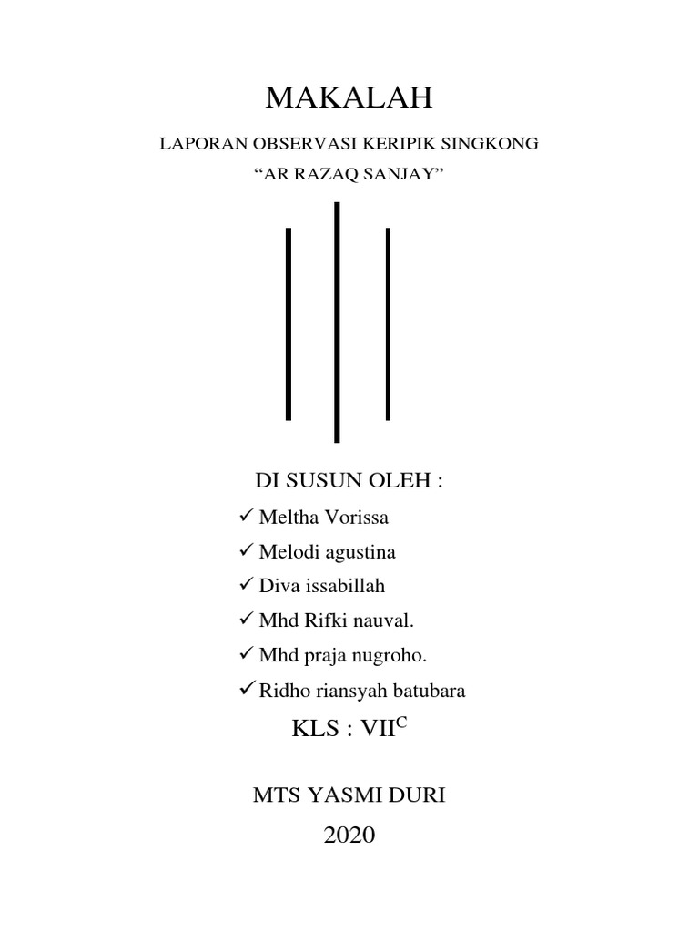 Makalah Keripik Singkong