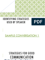 Identifying Strategies Used by Speaker