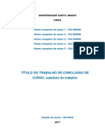 TCC Unisa sobre alunos e trabalho de conclusão