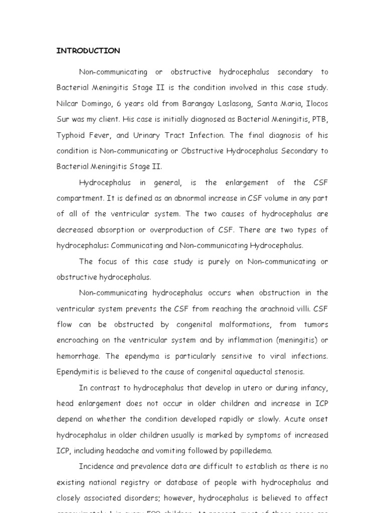 Hydrocephalus case study slideshare image