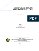 Katalog Gempabumi Merusak Di Indonesia Tahun 1612 - 2014