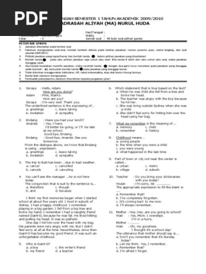 Kunci Jawaban Bahasa Inggris Kelas 10 Semester 1 Revisi Sekolah