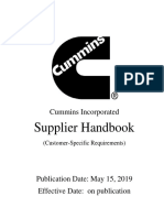 Cummins Inc.-Supplier Handbook (Customer Specific Requirements)