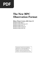 The New MPC Observation Format