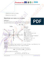 Ecuaciones de hipérbolas con centros en puntos fijos