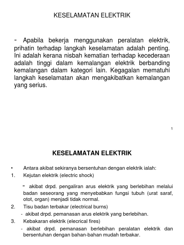 Keselamatan Elektrik Pdf